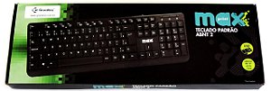 TECLADO PRETO PADRÃO USB ABNT2 MAXPRINT