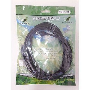 CABO DE REDE RJ45 CAT5E 3 METROS X-CELL XC-CR-3M