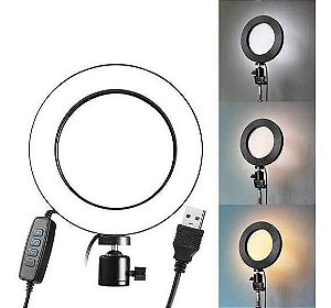 KIT RING LIGHT 18 POLEGADAS COM TRIPÉ 2.10M