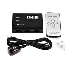 SWITCH HDMI 5 ENTRADAS P/ 1 SAIDA C/CONTROLE