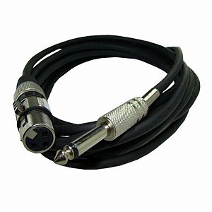 CABO P10 MONO PARA XLR 5M PROFISSIONAL X-CELL XC-P10-XLR