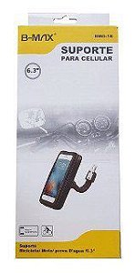 SUPORTE P/ CELULAR BICICLETA/ MOTO/ PROVA D AGUA/ 6.3" BMG-18 B-MAX