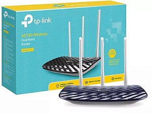 ROTEADOR WIRELESS 3 ANTENAS DUAL BAND AC750 TP-LINK C20