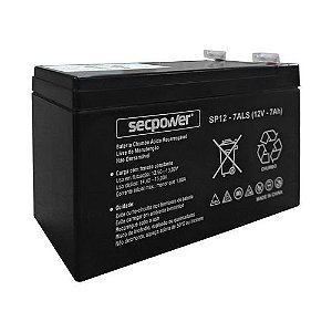 BATERIA CHUMBO ACIDA RECARREGAVEL 12V - 7Ah SECPOWER