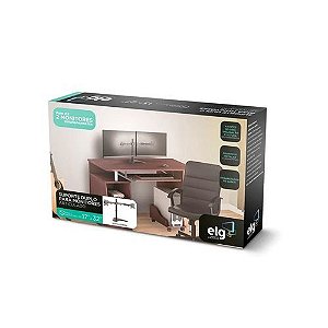 SUPORTE DUPLO ARTICULADO DE MESA PARA MONITORES 17 A 32 ELG T1224N