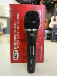 MICROFONE DINAMICO DE METAL M-235 PROFISSIONAL PRETO CABO 3M O.D:5MM