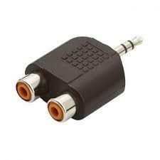 ADAP 2 JACK RCA PARA P2 ESTEREO PLASTICO - PONTA NIQUEL