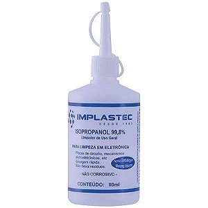 ALCOOL ISOPROPILICO 110ML IMPLASTEC COM BICO APLICADOR