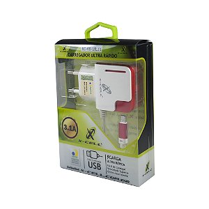CARREGADOR DE BATERIA P/ TEL.CELULAR V8. MOD: XC-UR.11 X-CELL