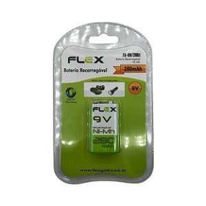 BATERIA RECARREGAVEL 280mAh 9V FX-9V/28B1 Ni-Mh FLEX