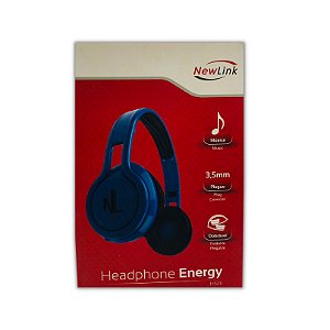 HEADPHONE COM FIO ENERGY AZUL P2 NEWLINK HS111