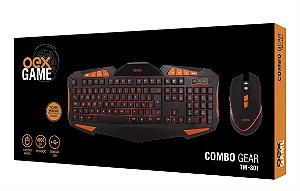 KIT TECLADO COMBO GEAR USB OEX GAME TM301