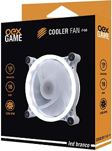 COOLER FAN 120MM 16 LEDS BRANCO 1200RPM OEX GAME F50