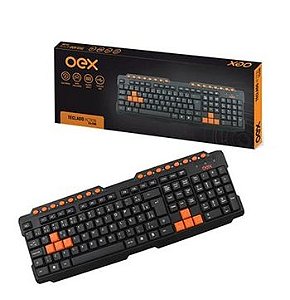 TECLADO COM FIO ACTION LARANJA OEX TC200PRLR