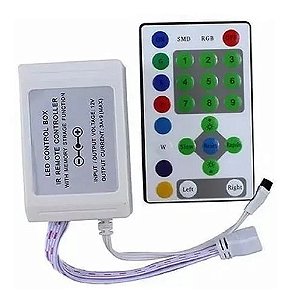 ADAPTADOR COM CONTROLE SEQ 9 CANAIS IR 12-24V 25 TECLAS LED RGB XZHANG