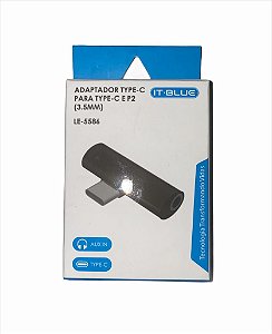 ADAPTADOR TIPO C PARA FONE P2 E TIPO C CARREGAMENTO IT BLUE LE-5586