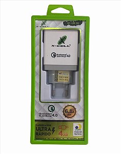 FONTE CARREGADOR ULTRA RÁPIDO 4 USB 6.1A FLEX XC-UR.20