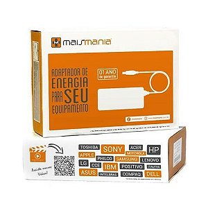 FONTE PARA NOTEBOOK 20V 4.5A PLUG RETANGULAR LENOVO MM668 MAIS MANIA