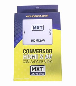 CONVERSOR (ENTRADA) HDMI PARA (SAIDA) AV COM AUDIO MXT