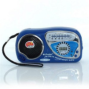 RADIO-RELOGIO DE BOLSO AM/ FM/ TV 3W LIVSTAR CNN-2019A