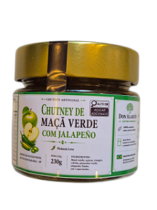 CHUTNEY DE MAÇA VERDE COM PIMENTAS ESPECIAIS