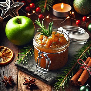 CHUTNEY DE MAÇA VERDE COM PIMENTAS ESPECIAIS