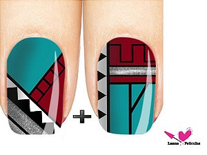 Películas ou Adesivos decorados para unhas  Étnica