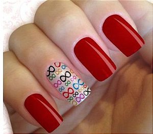 Películas ou Adesivos decorados para unhas  Infinito