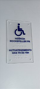 Placas Tátil em Braille 30x18 cm. em Acrilico
