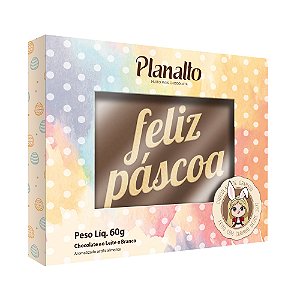 Placa Feliz Páscoa Chocolate ao Leite 60g