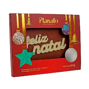 Placa Feliz Natal Chocolate ao Leite 60g
