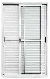 PORTA BALCÃO 3 FOLHAS MÓVEIS ALUMÍNIO BRANCO LINHA PREMIUM