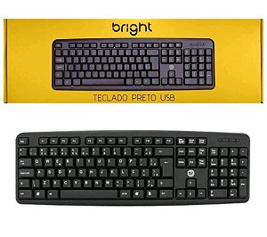 Teclado Basic USB Preto Bright