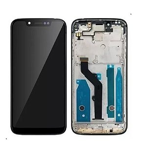 Combo Display tela frontal Moto G7 Play com aro preto