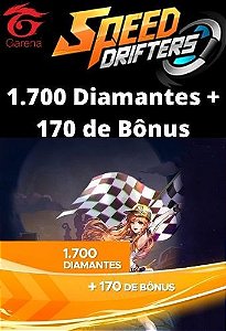 Speed Drifters - 1.700 Diamantes + 170 de Bônus [Recarga]