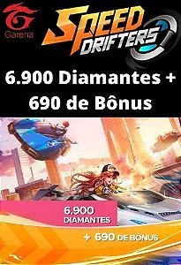 Speed Drifters - 6.900 Diamantes + 690 de Bônus [Recarga]
