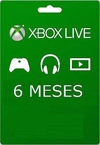 Cartão Xbox Live 6 Meses - Assinatura Xbox Live Gold