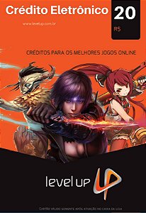 Cartão Level Up Games R$20 Reais - Cash Level Up Game Card