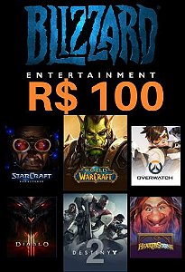 Cartão Saldo Battle.net R$100 Reais - Gift Card Blizzard