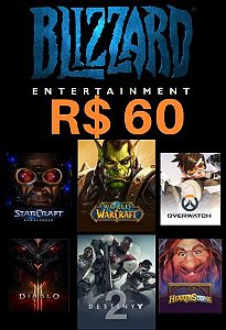 Cartão Saldo Battle.net R$60 Reais - Gift Card Blizzard