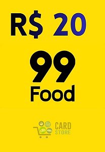 Cartão Presente 99Food Virtual - 20 Reais