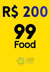 Cartão Presente 99Food Virtual - 200 Reais