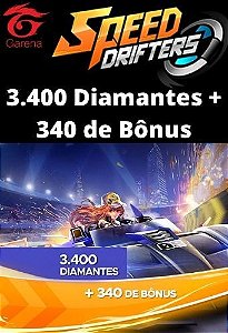 Speed Drifters - 3.400 Diamantes + 340 de Bônus [Recarga]