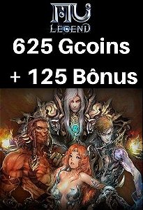 Mu Legend Pacote de 625 Gcoins + 125 Bônus