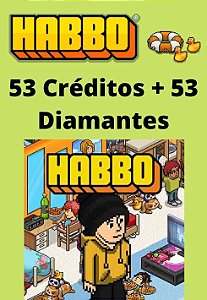 Habbo Hotel - 53 Créditos + 53 Diamantes