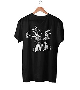 Camiseta Camisa Goku e Vegeta Masculino Preto