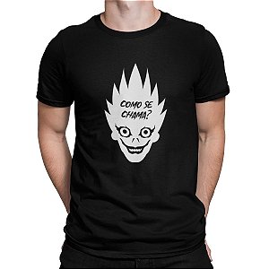 Camiseta Camisa Death Note Masculino Preto