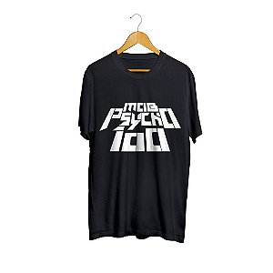 Camiseta Camisa Mob Psycho Anime Masculino Preto