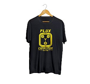 Camiseta Camisa Flux Capacitor Masculino Preto