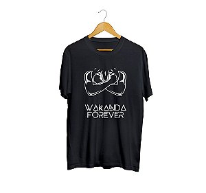 Camiseta Camisa Wakanda Forever Clássico Vingadores Masculino Preto
